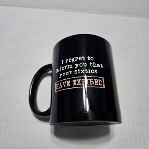 Black childhood expired coffee mug turning 70 70th birthday